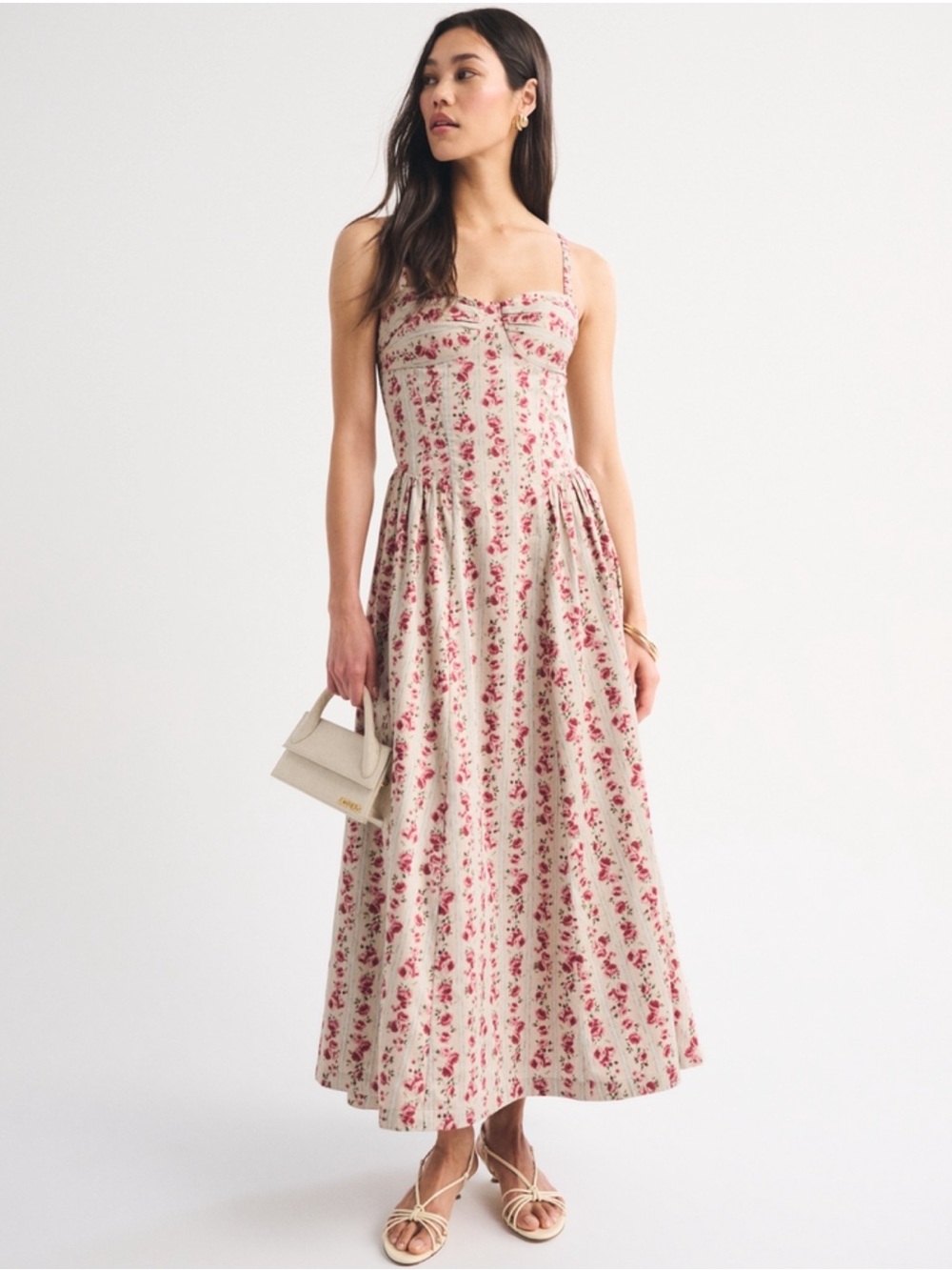 ABERCROMBIE & FITCH Bra-Free Dipped Waist Maxi Dress | Size XST